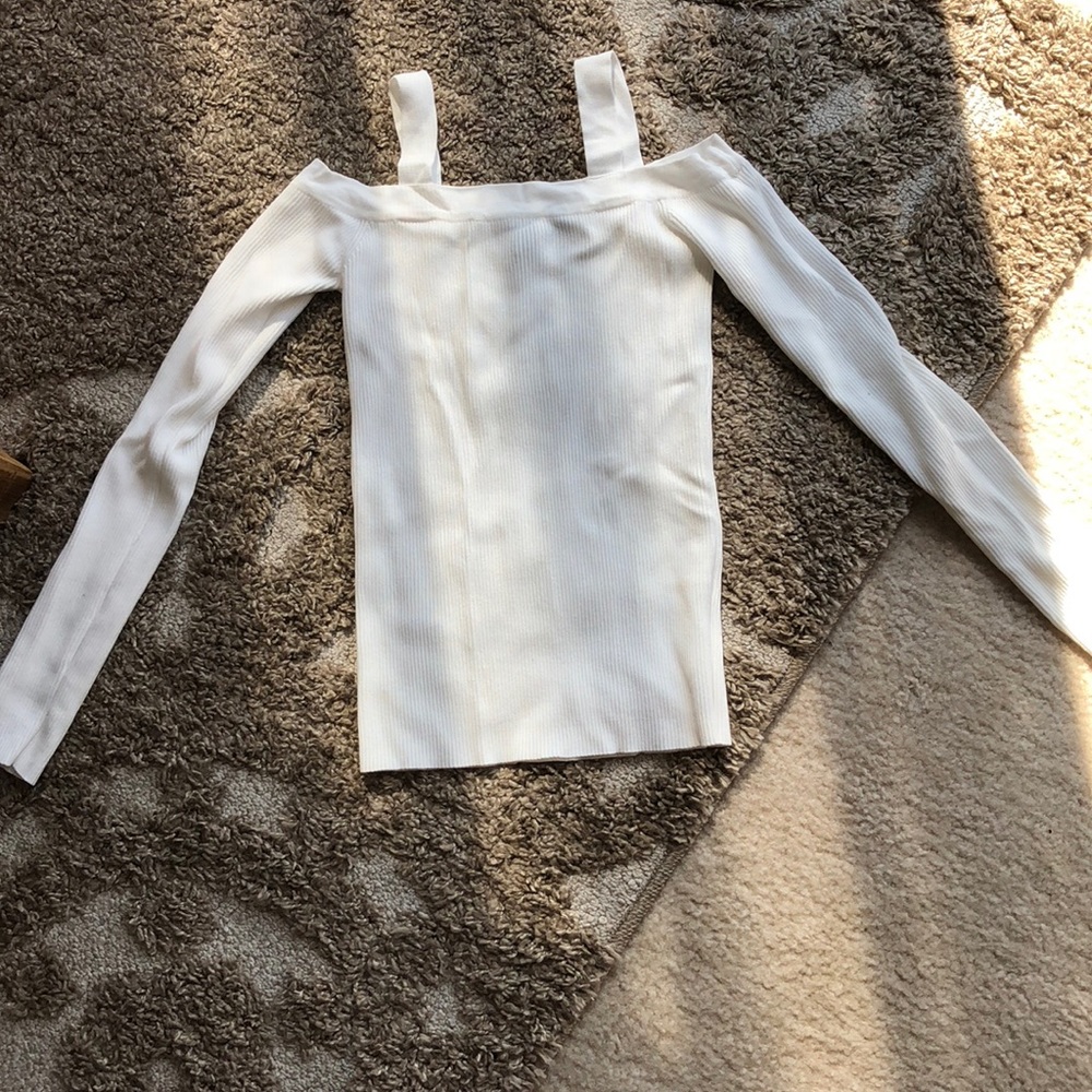 Forever 21 over the shoulder white long sleeve